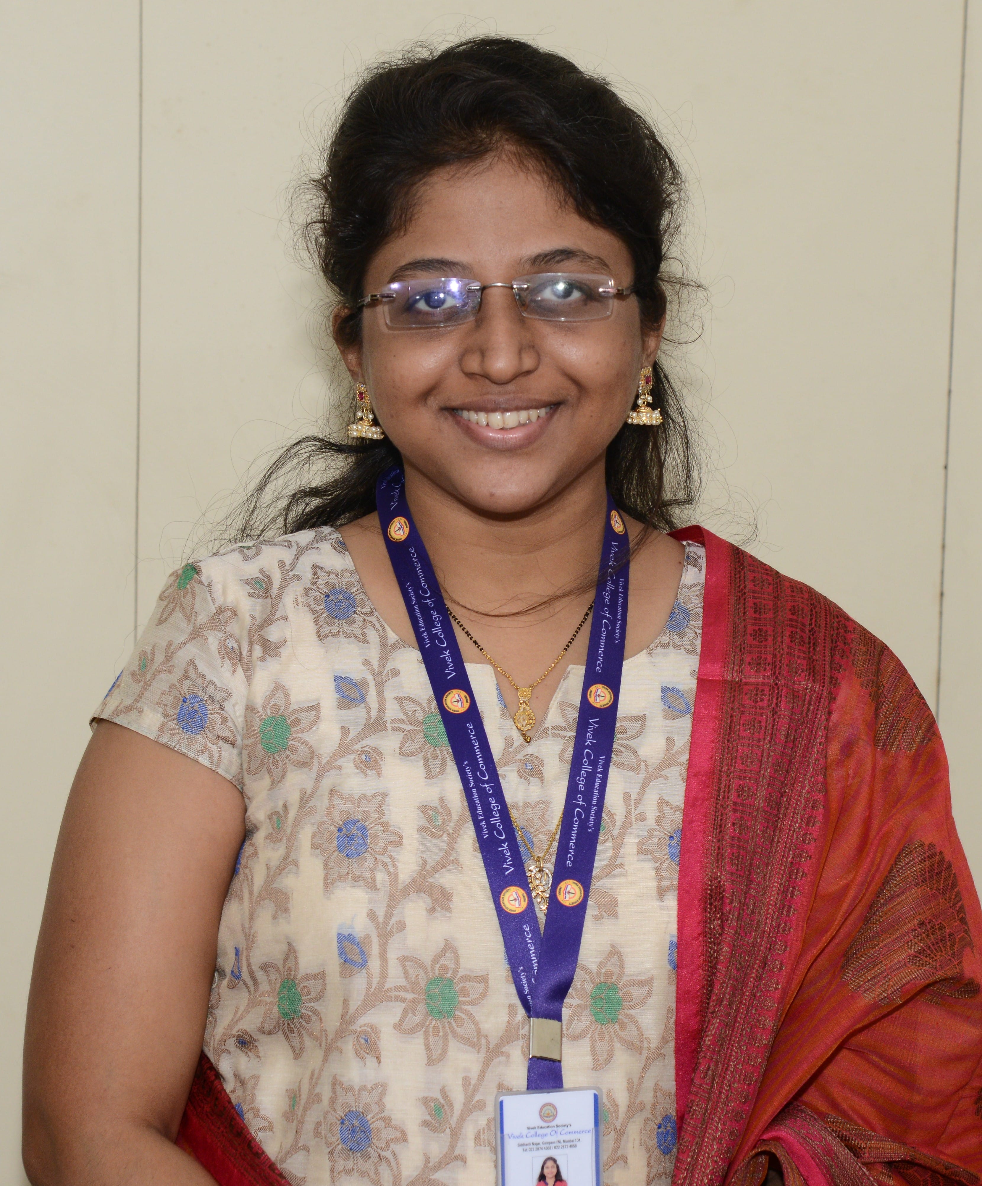 Ms. Tanvee Deepak Narvekar #Co-ordinator #B.Com. Financial Market